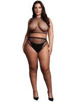 Le Désir - 2 Pc Crop Top - Pantie and Fishnet Structure