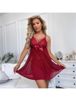 De Namour Lingerie by Shots - Sheer Lace Babydoll Dress with Thong