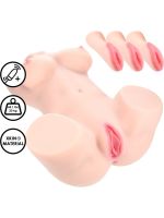 XKIN - Bodyforms - Ava Monroe - Dual Entry Vibrating Masturbator with Sleeves