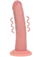 REALROCK - Dual Density Silicone Curved Realistic Vibrating Dildo with Suction Cup - 6" / 15,5 cm
