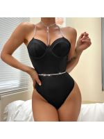 De Namour Lingerie by Shots - Chain-Enhanced Cross Back Bodysuit