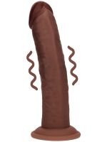 REALROCK - Dual Density Silicone Curved Realistic Vibrating Dildo with Suction Cup - 8" / 20,3 cm