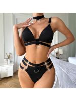 De Namour Lingerie by Shots - Strappy Two Piece Set with O-Rings