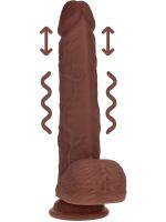 REALROCK - Dual Density Silicone Realistic Vibrating Thrusting Dildo with Balls - 8" / 20,3 cm