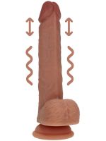 REALROCK - Dual Density Silicone Realistic Vibrating Thrusting Dildo with Balls - 7" / 17,8 cm