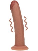 REALROCK - Dual Density Silicone Curved Realistic Vibrating Dildo with Suction Cup - 8" / 20,3 cm
